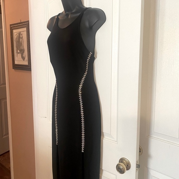“CACHE” Curvy Rhinestone Evening Dress - Picture 7 of 15